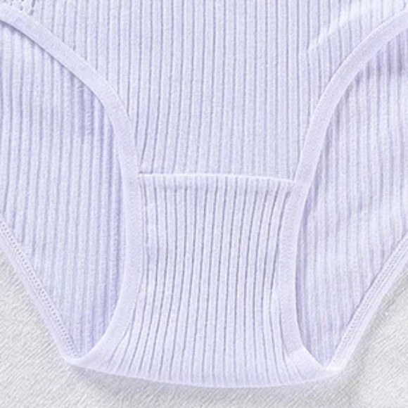 3/$15 New White Cotton Briefs Period Panties with Lace Detail Mid Waist Bundle - Picture 6 of 7